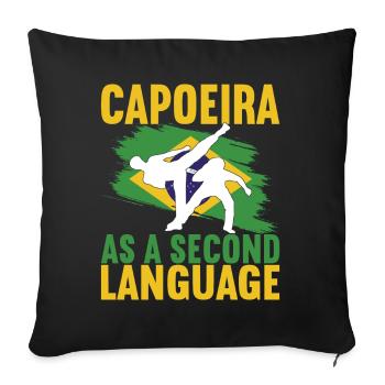 Capoeira Capoeirista - Sofa pillowcase 17,3'' x 17,3'' (45 x 45 cm) - black - Front