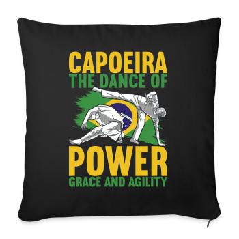 Capoeira Capoeirista - Sofa pillowcase 17,3'' x 17,3'' (45 x 45 cm) - black - Front