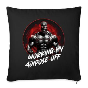 Bodybuilding Motivation Muscle Skull Six Pack - Sofa pillowcase 17,3'' x 17,3'' (45 x 45 cm) - black - Front
