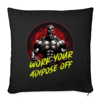 Bodybuilding Motivation Muscle Skull Six Pack - Sofa pillowcase 17,3'' x 17,3'' (45 x 45 cm) - black - Front