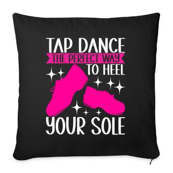 Tap Dance Tap Dancer - Sofa pillowcase 17,3'' x 17,3'' (45 x 45 cm) - black - Front