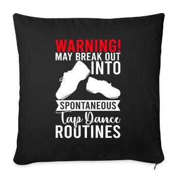 Tap Dance Tap Dancer - Sofa pillowcase 17,3'' x 17,3'' (45 x 45 cm) - black - Front