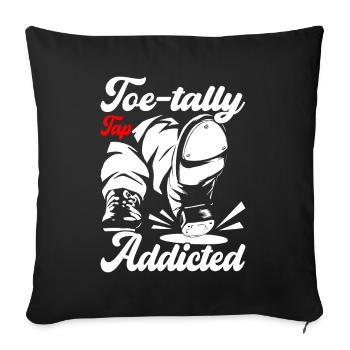 Claquettes Claquettes Danseuse de claquettes - Housse de coussin décorative 45 x 45 cm - noir - Devant