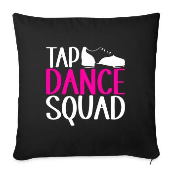 Claquettes Claquettes Danseuse de claquettes - Housse de coussin décorative 45 x 45 cm - noir - Devant