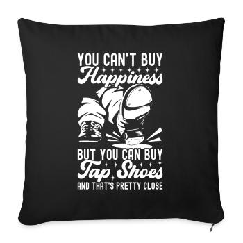 Claquettes Claquettes Danseuse de claquettes - Housse de coussin décorative 45 x 45 cm - noir - Devant
