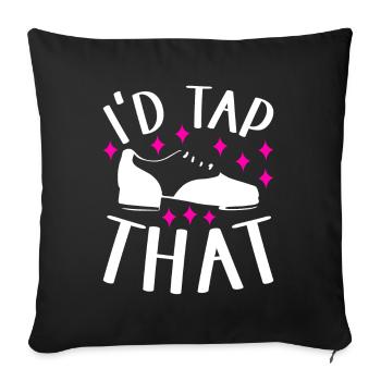 Tap Dance Tap Dancer - Sofa pillowcase 17,3'' x 17,3'' (45 x 45 cm) - black - Front