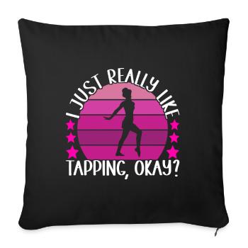 Tap Dance Tap Dancer - Sofa pillowcase 17,3'' x 17,3'' (45 x 45 cm) - black - Front