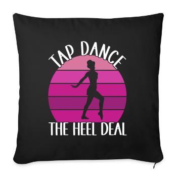 Tap Dance Tap Dancer - Sofa pillowcase 17,3'' x 17,3'' (45 x 45 cm) - black - Front