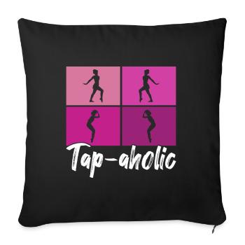 Tap Dance Tap Dancer - Sofa pillowcase 17,3'' x 17,3'' (45 x 45 cm) - black - Front