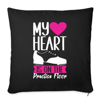 Tap Dance Tap Dancer - Sofa pillowcase 17,3'' x 17,3'' (45 x 45 cm) - black - Front