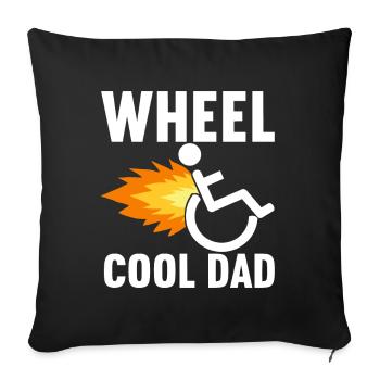 Wheelchair users Wheelchair - Sofa pillowcase 17,3'' x 17,3'' (45 x 45 cm) - black - Front