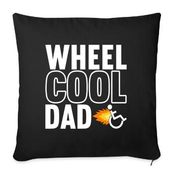 Wheelchair users Wheelchair - Sofa pillowcase 17,3'' x 17,3'' (45 x 45 cm) - black - Front