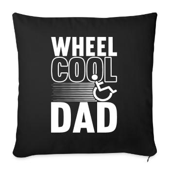 Wheelchair users Wheelchair - Sofa pillowcase 17,3'' x 17,3'' (45 x 45 cm) - black - Front
