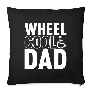 Wheelchair users Wheelchair - Sofa pillowcase 17,3'' x 17,3'' (45 x 45 cm) - black - Front