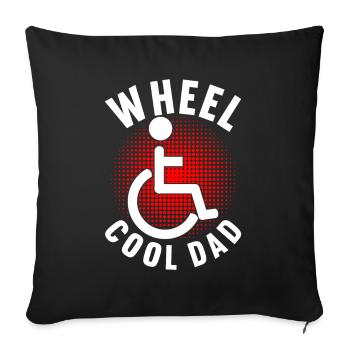 Wheelchair users Wheelchair - Sofa pillowcase 17,3'' x 17,3'' (45 x 45 cm) - black - Front