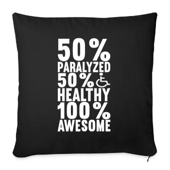 Wheelchair users Wheelchair - Sofa pillowcase 17,3'' x 17,3'' (45 x 45 cm) - black - Front