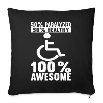 Wheelchair users Wheelchair - Sofa pillowcase 17,3'' x 17,3'' (45 x 45 cm) - black - Front