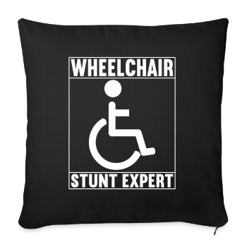 Wheelchair users Wheelchair - Sofa pillowcase 17,3'' x 17,3'' (45 x 45 cm) - black - Front