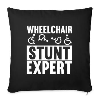 Wheelchair users Wheelchair - Sofa pillowcase 17,3'' x 17,3'' (45 x 45 cm) - black - Front