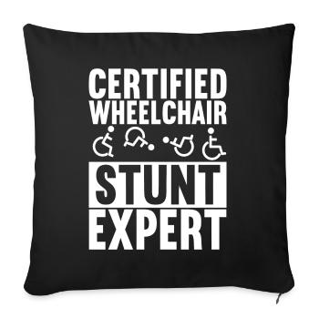 Wheelchair users Wheelchair - Sofa pillowcase 17,3'' x 17,3'' (45 x 45 cm) - black - Front