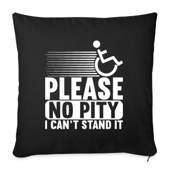 Wheelchair users Wheelchair - Sofa pillowcase 17,3'' x 17,3'' (45 x 45 cm) - black - Front