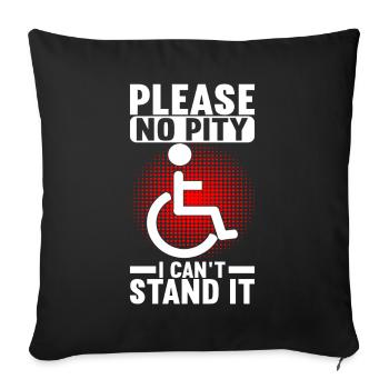 Wheelchair users Wheelchair - Sofa pillowcase 17,3'' x 17,3'' (45 x 45 cm) - black - Front