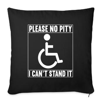 Wheelchair users Wheelchair - Sofa pillowcase 17,3'' x 17,3'' (45 x 45 cm) - black - Front