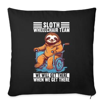 Wheelchair users Wheelchair - Sofa pillowcase 17,3'' x 17,3'' (45 x 45 cm) - black - Front