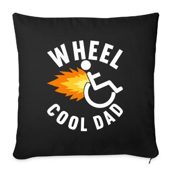 Wheelchair users Wheelchair - Sofa pillowcase 17,3'' x 17,3'' (45 x 45 cm) - black - Front