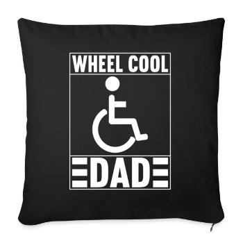Wheelchair users Wheelchair - Sofa pillowcase 17,3'' x 17,3'' (45 x 45 cm) - black - Front