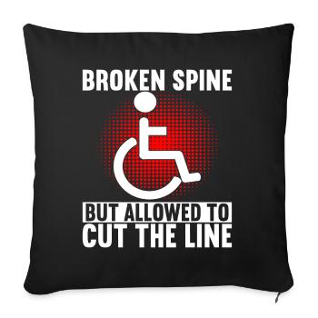 Wheelchair users Wheelchair - Sofa pillowcase 17,3'' x 17,3'' (45 x 45 cm) - black - Front