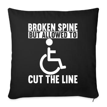 Wheelchair users Wheelchair - Sofa pillowcase 17,3'' x 17,3'' (45 x 45 cm) - black - Front