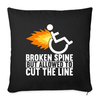 Wheelchair users Wheelchair - Sofa pillowcase 17,3'' x 17,3'' (45 x 45 cm) - black - Front