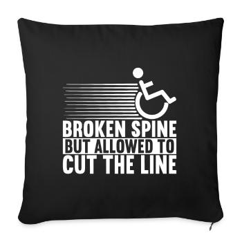 Wheelchair users Wheelchair - Sofa pillowcase 17,3'' x 17,3'' (45 x 45 cm) - black - Front