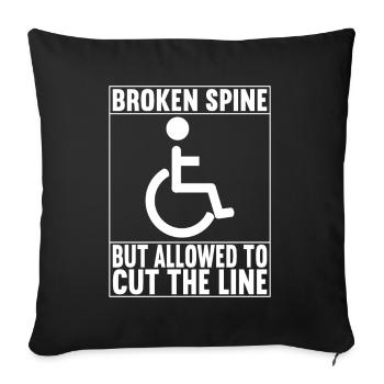 Wheelchair users Wheelchair - Sofa pillowcase 17,3'' x 17,3'' (45 x 45 cm) - black - Front