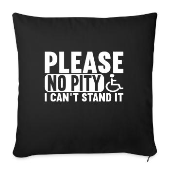 Wheelchair users Wheelchair - Sofa pillowcase 17,3'' x 17,3'' (45 x 45 cm) - black - Front