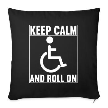 Wheelchair users Wheelchair - Sofa pillowcase 17,3'' x 17,3'' (45 x 45 cm) - black - Front