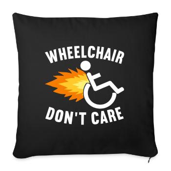 Wheelchair users Wheelchair - Sofa pillowcase 17,3'' x 17,3'' (45 x 45 cm) - black - Front