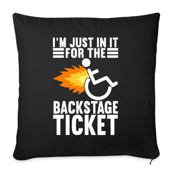 Wheelchair users Wheelchair - Sofa pillowcase 17,3'' x 17,3'' (45 x 45 cm) - black - Front
