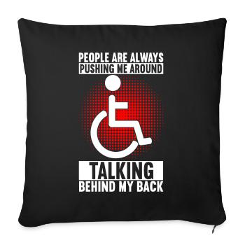 Wheelchair users Wheelchair - Sofa pillowcase 17,3'' x 17,3'' (45 x 45 cm) - black - Front