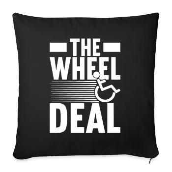 Wheelchair users Wheelchair - Sofa pillowcase 17,3'' x 17,3'' (45 x 45 cm) - black - Front
