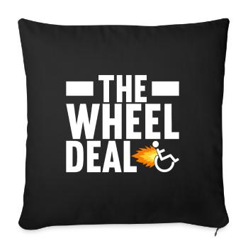 Wheelchair users Wheelchair - Sofa pillowcase 17,3'' x 17,3'' (45 x 45 cm) - black - Front