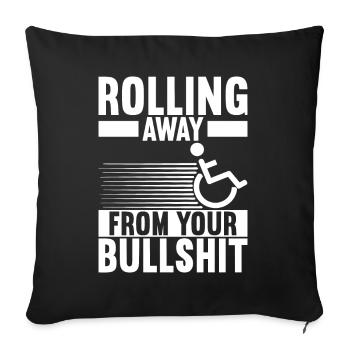 Wheelchair users Wheelchair - Sofa pillowcase 17,3'' x 17,3'' (45 x 45 cm) - black - Front