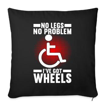 Wheelchair users Wheelchair - Sofa pillowcase 17,3'' x 17,3'' (45 x 45 cm) - black - Front