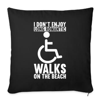 Wheelchair users Wheelchair - Sofa pillowcase 17,3'' x 17,3'' (45 x 45 cm) - black - Front