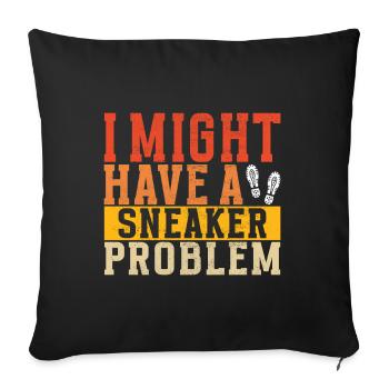 Sneakerhead Sneaker Collector - Sofa pillowcase 17,3'' x 17,3'' (45 x 45 cm) - black - Front