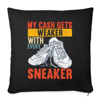 Sneakerhead Sneaker Collector - Housse de coussin décorative 45 x 45 cm - noir - Devant