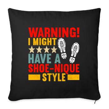 Sneakerhead Sneaker Collector - Housse de coussin décorative 45 x 45 cm - noir - Devant