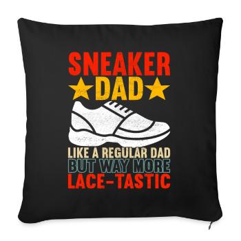 Sneakerhead Collectionneur de baskets - Housse de coussin décorative 45 x 45 cm - noir - Devant