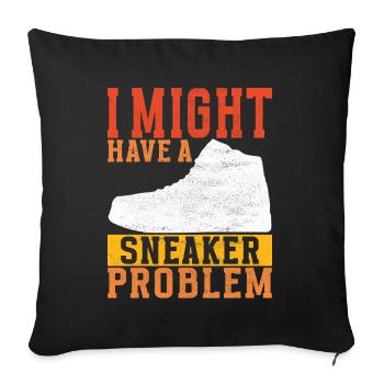 Sneakerhead Sneaker Collector - Sofa pillowcase 17,3'' x 17,3'' (45 x 45 cm) - black - Front